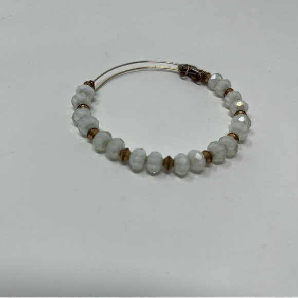 ALEX AND ANI BEADED BRACELET WHITE AND GOLD - Picture 2 of 6